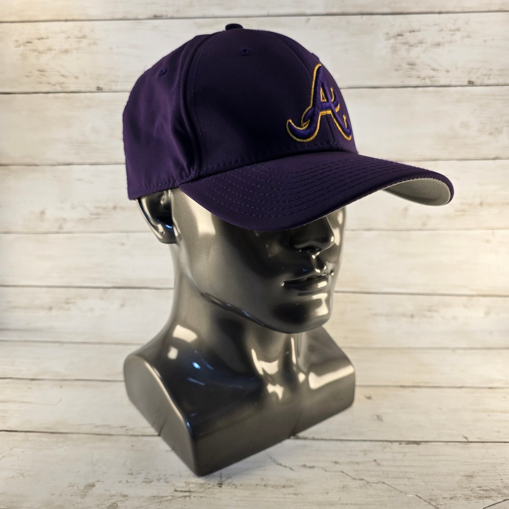The Game Pro A-Flex Purple Baseball Hat Embroidered A Logo Large GP502 Cap
